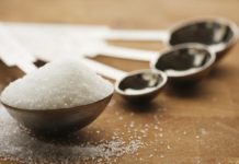 image shows the teaspoons and tablespoons with sugar