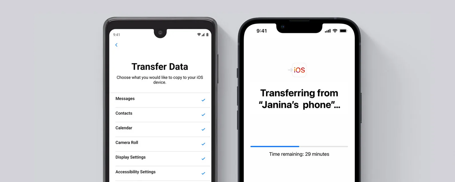 how do i transfer pictures from android to iphone