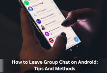 how to leave group chat on android