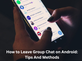 how to leave group chat on android